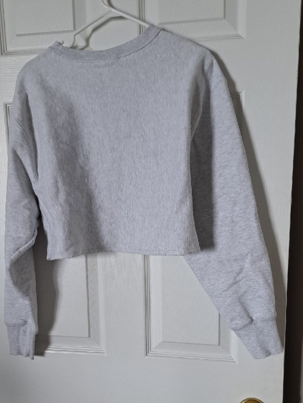Champion Light Gray Cropped Crewneck Sweatshirt - Picture 5 of 6